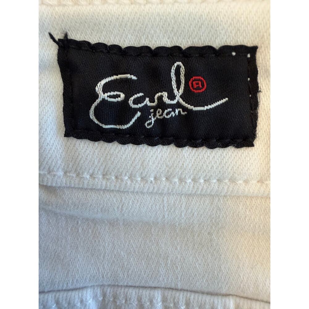 Earl Jean White Embroidered Hem Skinny Ankle Jeans Size 6 - Picture 7 of 8